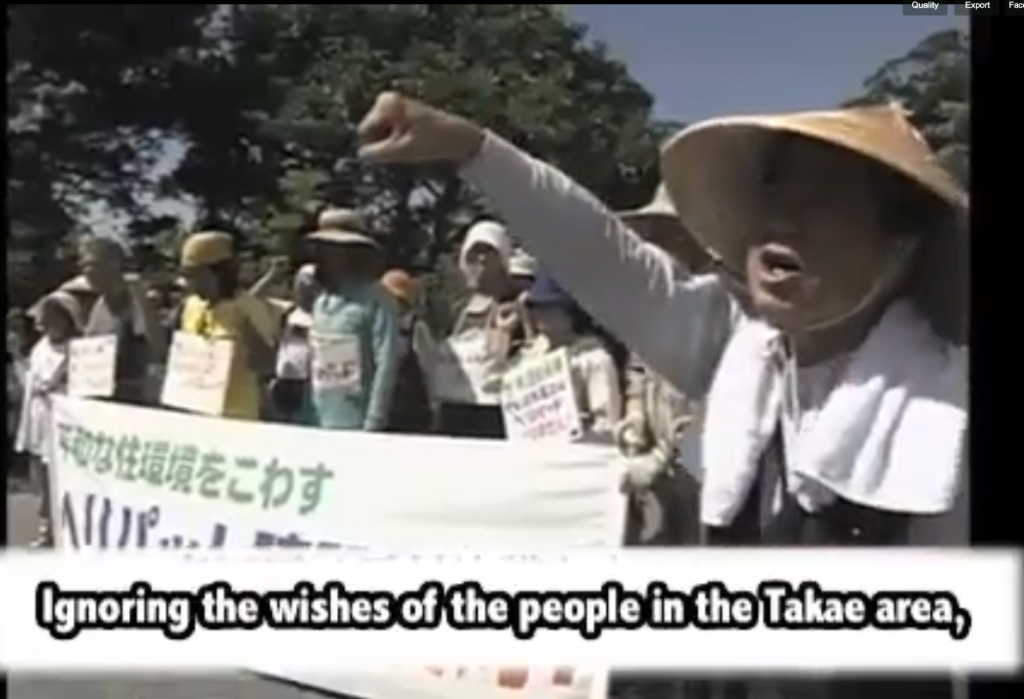 Local Okinawan Opposition to construction of Osprey bases